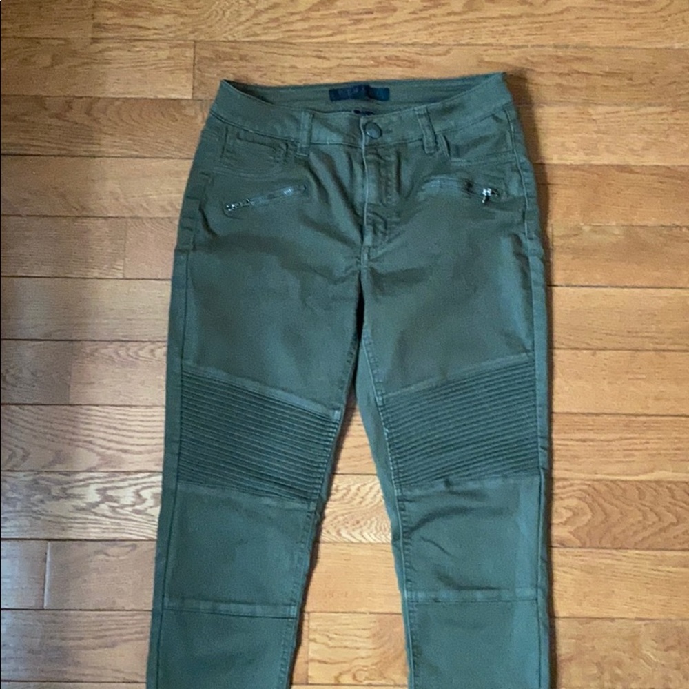 Green colored jeans